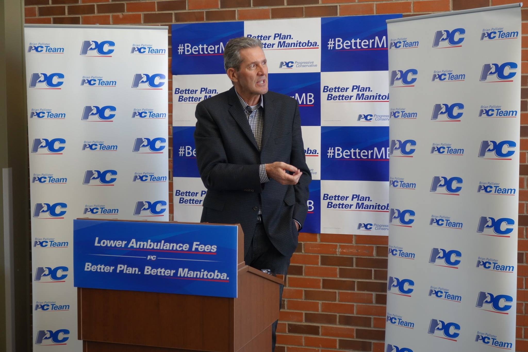 Brian Pallister at Dauphin rally on Friday