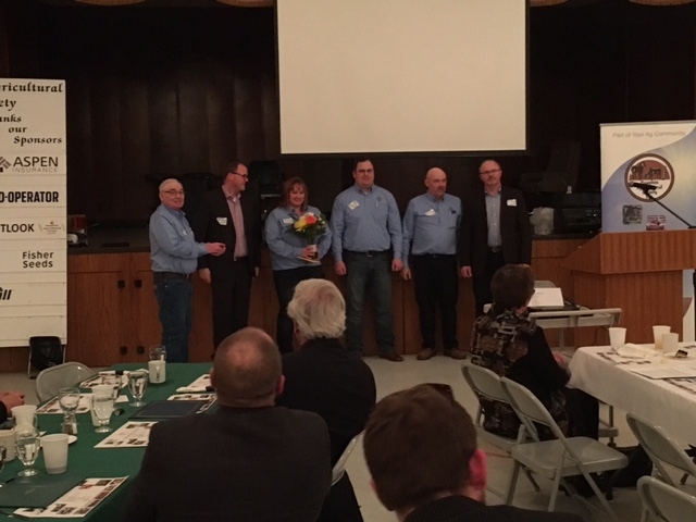 Members and directors of the Dauphin Ag Society say thank you to everyone in attendance