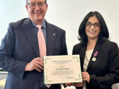 Local doctor presented medal