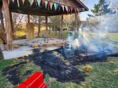 Minnedosa Thanksgiving Display Burnt